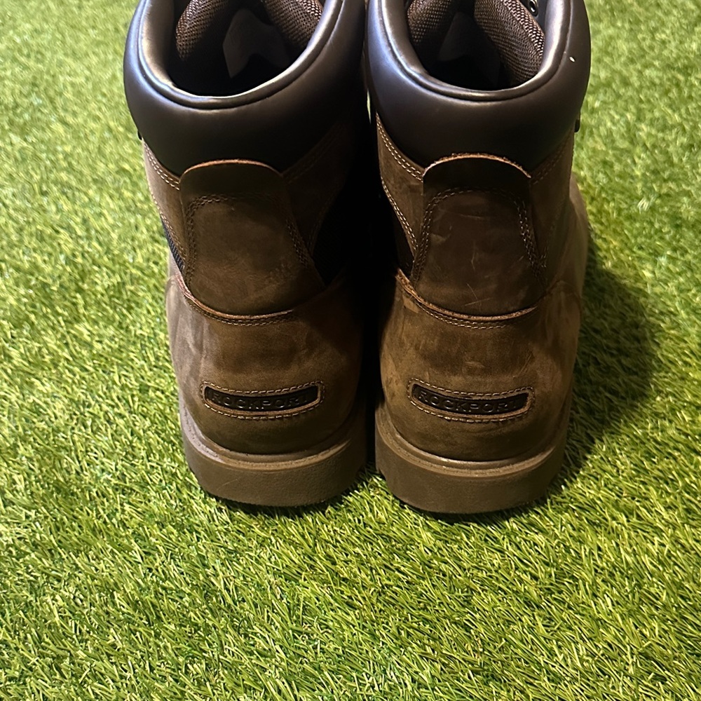 Rockport Brown Lace-Up Hiking Casual Work Style Boots Size 15 - Picture 4 of 5
